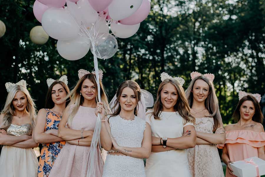 Group of girls at a hen's day
